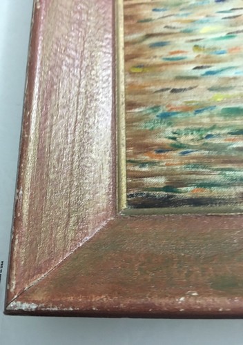 Original Signed Helen Lynch Winter River setting 1964 Painting Wood Frame - Picture 7 of 12