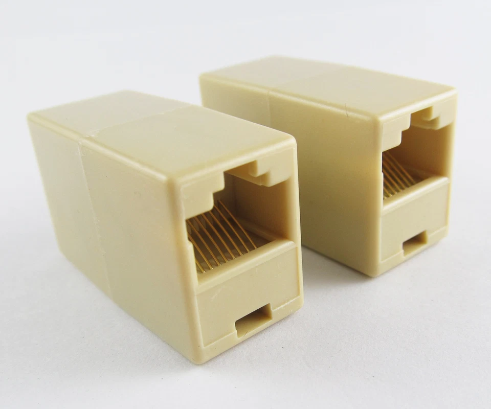 50pcs RJ45 Modular 8P8C Coupler Ethernet Network Extension Female FF Adapter - Image 2 of 4
