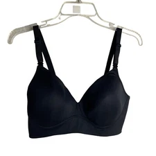 NWOT WARNERS  BLACK BRA SZ 38D ADJUSTABLE STRAPS WIRELESS