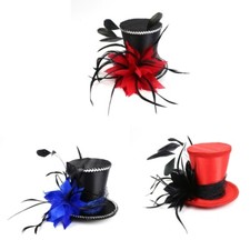 Lady Fedoras Hat Fascinator Mini Top Hat Vintage Headwear