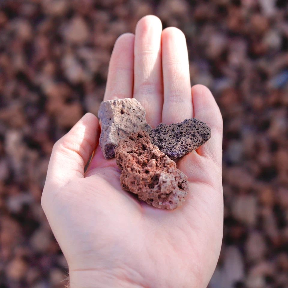 Lavamulch rot/braun, Körnung 16/32 mm, 1000 Liter im BigBag - Bild 2 von 3