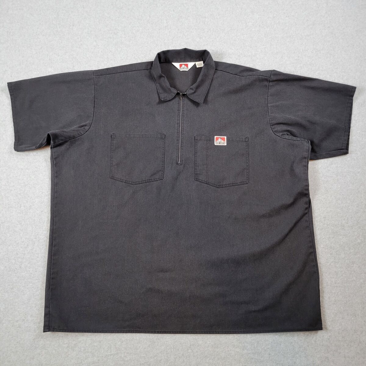 Vintage Ben Davis Shirt Mens 4XL Black Zip Made In USA 80s Vintage Ben Davis Shirt Mens 4XL Black Zip Made In USA 80s