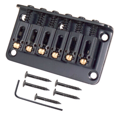 Hardtail Hard Tail Fixed Guitar Bridge for 6 String Guitar Parts Chrome 78mm
