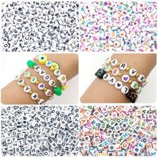 200Pcs A to Z Alphabet Loose Beads Acrylic DIY Jewelry Making For Bracelets