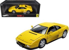 1989 Ferrari 348 TB Yellow Elite Edition 1/18 Diecast Car Model by Hot Wheels