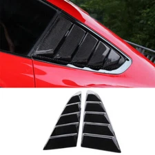 Dry Carbon Fiber Rear Side Window Quarter Louver Cover For Ford Mustang 15-2022