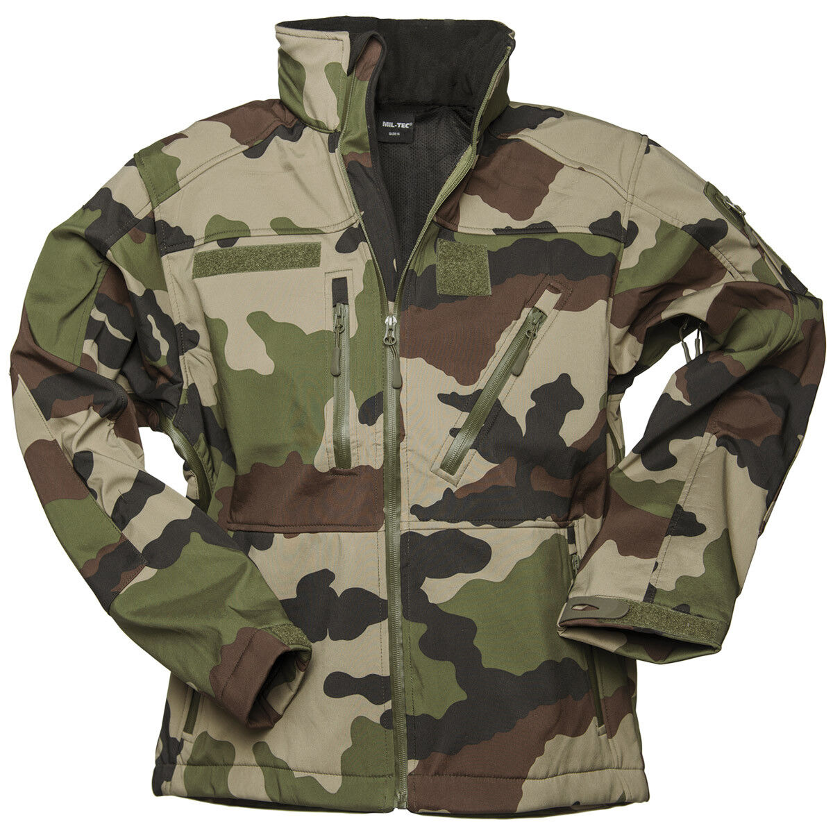 Mil-Tec Softshell SCU 14 Military Combat Mens Jacket Hooded Hiking Coat CCE  Camo | eBay