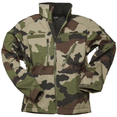 Mil-Tec Softshell SCU 14 Military Combat Mens Jacket Hooded Hiking Coat CCE Camo