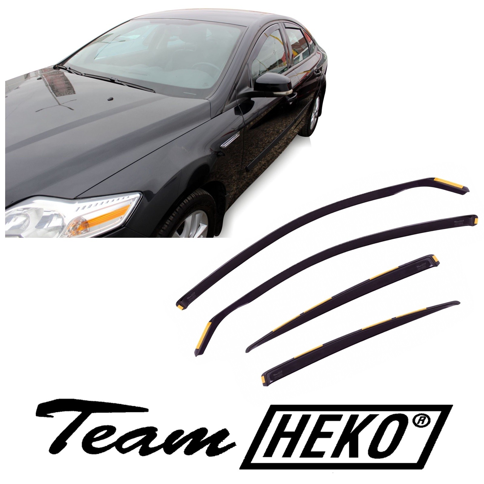 SET 4 DEFLETTORI ARIA  ANTITURBO per FORD MONDEO 4  4/5 PORTE BERLINA 2007-2015