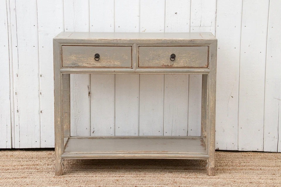 Mesa consola pintada estilo country Foto 2 de 4