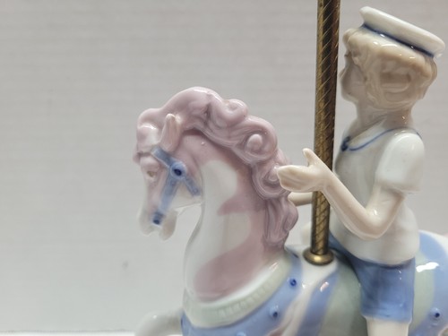 Paul Sebastian, Sailor child on carousel horse figurine Dated 1990 - Picture 8 of 15