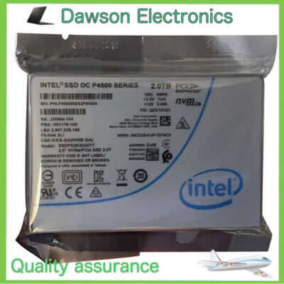 2TB Intel P4500 SSD Series DC NVME U.2 2.5'' SSDPE2KX020T701 Solid State Drive