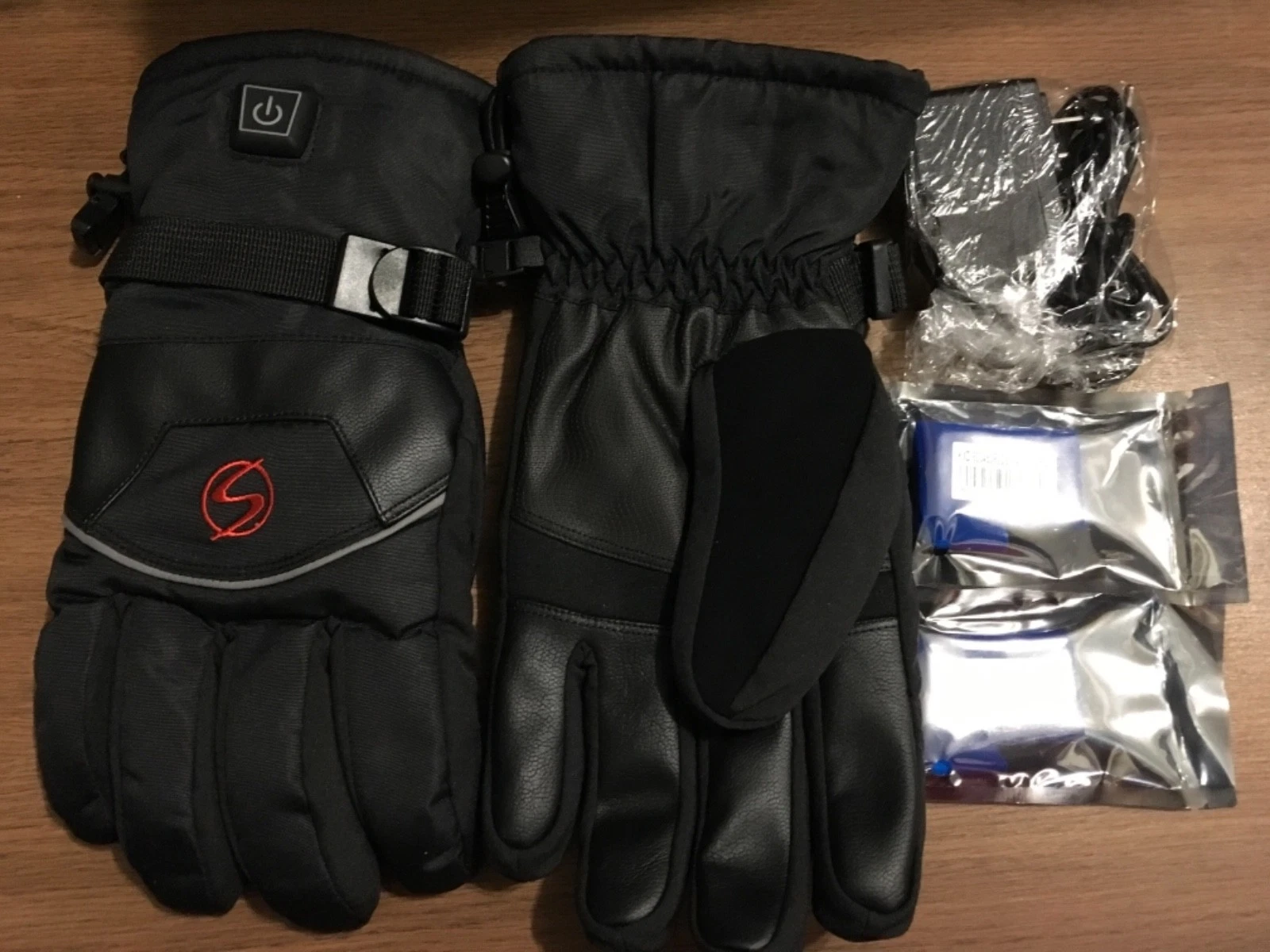 Men's Frontier Winter Rechargeable battery 3 Heated level Ski Gloves Gloves Smal