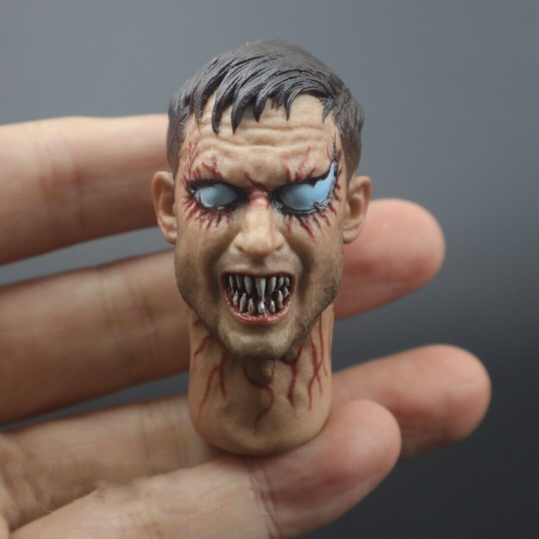 1:6 Zombie Angry Venom Tom Hardy Head Model DIY 12'' Action Figure Doll