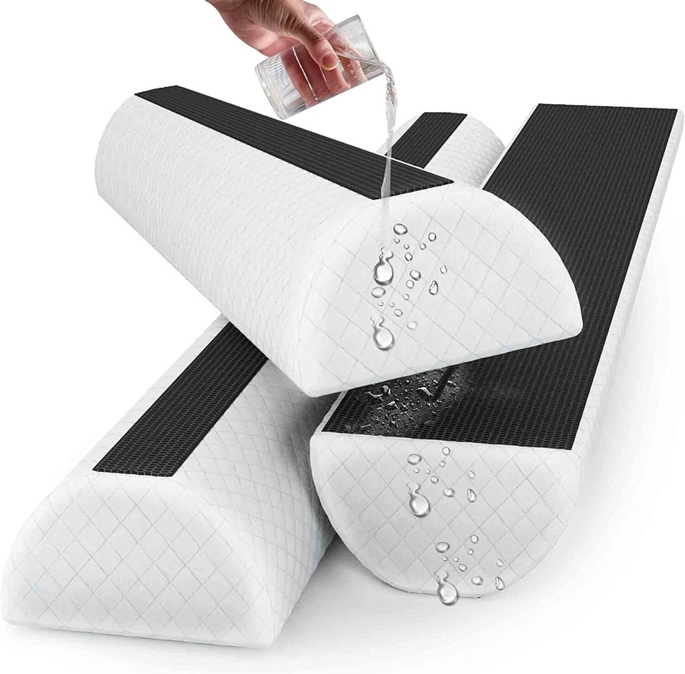 2 rieles de cama Sleepah para niños pequeños protección de parachoques de cama de espuma viscoelástica con doble almohadilla antideslizante Foto 3 de 4