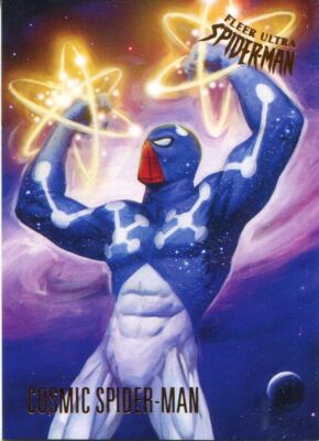 Spiderman Fleer Ultra 2017 Base Card #22 Cosmic Spider-Man
