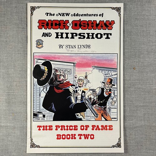 New Adventures Rick O'Shay & Hipshot Price of Fame Book 2 Stan Lynde SIGNED