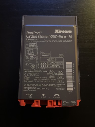Xircom REALPORT REM56G-100 10/100 +MODEM 56 - Picture 2 of 2