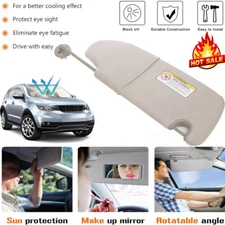 Fits 2002-2010 Dodge Ram Gray Left Driver Extendable Sun Visor Non Illuminated