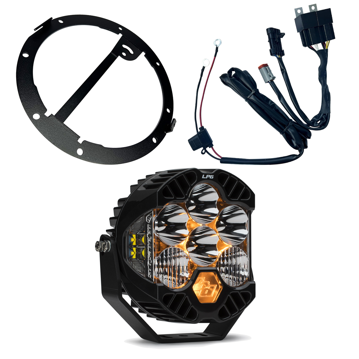 Baja Designs Clear LP6 Pro Headlight Kit For 2014-2023 Harley