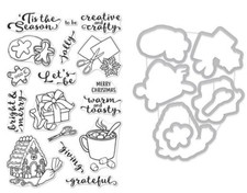 Hero Arts "IN FOR THE HOLIDAYS" Stamps Only or Stamp  Frame Cuts Dies Bundle