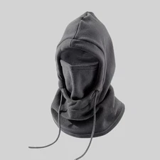 Winter Fleece Neck Warmer Balaclava – Adjustable Drawstring Hood Soft Lightweigh