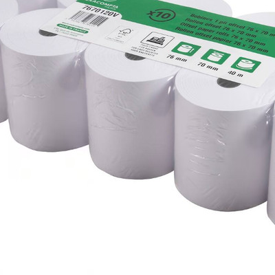 Kassenrolle 76 mm x 70 mm x 12 mm x 40 m 60 g/m² 10er Pack