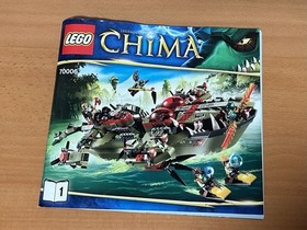 LEGO Legends of Chima Cragger's Command Ship Set 70006 Box & Instruction Manuals