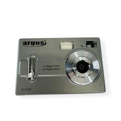 Argus QC3195 Digital Camera 3.2 MP 4x Digital Zoom Silver LCD Flash USB Compact