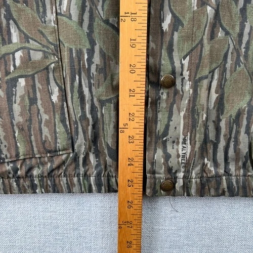 Vintage Liberty Camo Bomber Jacket Mens XL Realtree Treebark Hunting USA Made image 8