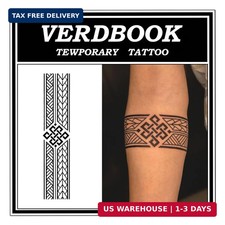 Semi Permanent Tattoos, 2 Sheets Temporary Tattoo Kit with Realistic Body Sticke