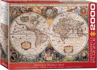 "Eurographics 2000 Teile - Antike Weltkarte, 38.25\" X 26.63\""
