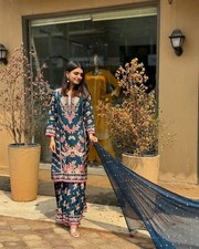 Designer Indian Pakistani top plazzo Bollywood Dress Party Wear Suit wedding