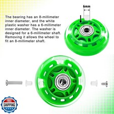 Nattork 8-Pack Inline Skates Wheels 64mm with Bearings for Indoor and Outdoor...