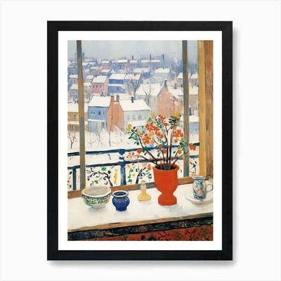 Die Fensterbank von Harbin China Sn gerahmtes Wandbild Poster Leinwanddruck Bild