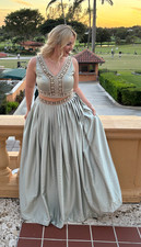 Indian Lehenga Designer Neena Sehgal Large Light Blue