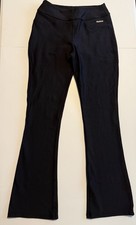 Reebok Women's Play Dry Activewear Wide Leg Active Leggings Black Stretch XL