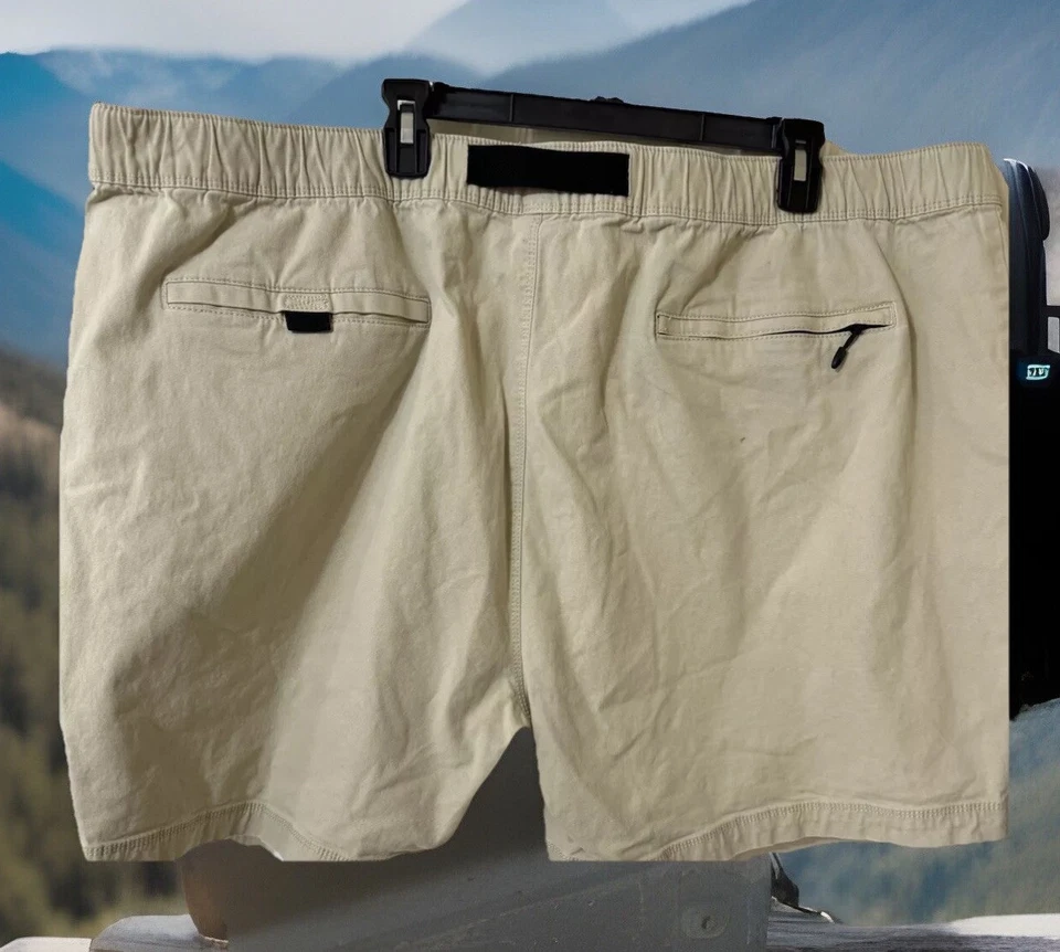 2* Foundry Big And Tall 4XL Mens Hiking Shorts Comfort Stretch Beige Blue - Image 3 of 4
