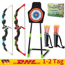 Set Arco Bambini Arco e Freccia Set per Bambini con 20 Frecce Ventosa con LED