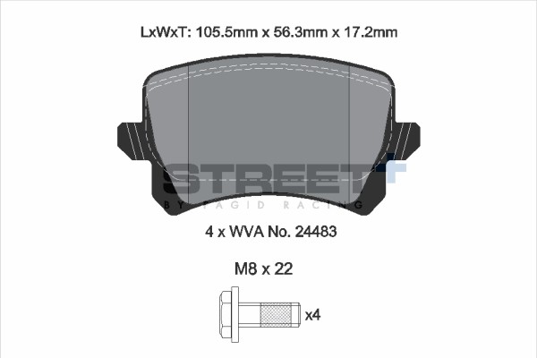BremsbeläGe Vw Passat B6 (3C2) 2.0 Tdi Baujahr 03/05-05/09 Kw 103 Ps 140 - Pagid-image