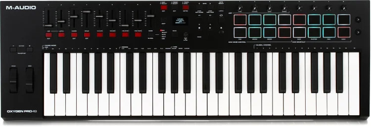 M-Audio 49-key MIDI Controller Keyboard with Aftertouch-sens