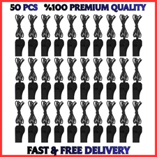 50 Pieces Plastic Whistles with Lanyard Loud Crisp Sound Whistles Bulk for Refer