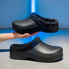 Men Winter Cotton Slippers Warm Waterproof Indoor Outdoor Home Bedroom