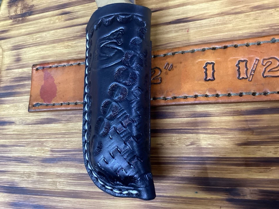 Leather Folding Pocket Knife Clip Sheath Buck 110 Size (Sheath Only) - Image 4 of 4