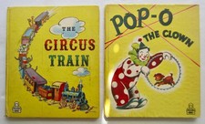 POP-O THE CLOWN ~ Vintage Children's Tell a Tale Book Lot ~ THE CIRCUS TRAIN HB