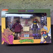 Neca Nickelodeon Teenage Mutant Ninja Turtles SPLINTER BAXTER Action Figure 2 PK