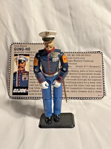 Vintage (Loose, 100% Comp.) 1987 Hasbro GI Joe ARAH: GUNG-HO (Dress Blues) (v1)