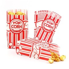 500 Pcs Red White Popcorn Bags - 1 OZ Small Paper Bags for Parties, Movies, Ca