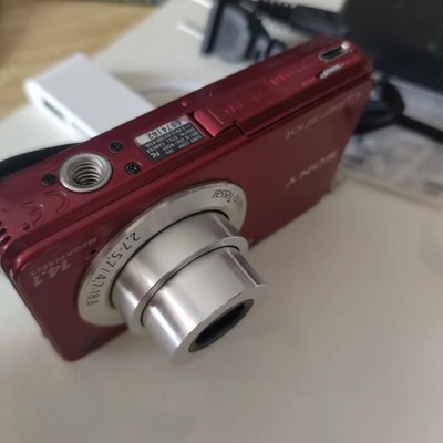 Sony Cyber-shot DSC-W560 14.1MP Digital Camera - Red for sale