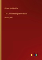 The Greatest English Classic In Large Print Cleland Boyd Mcafee Taschenbuch 2022